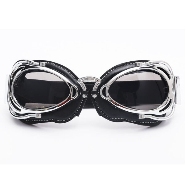 Wholesale Custom Leather Motorcycle Goggles Classic - Image 4