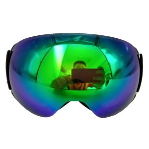 Custom dual lens magnetic snow goggles with clip lock