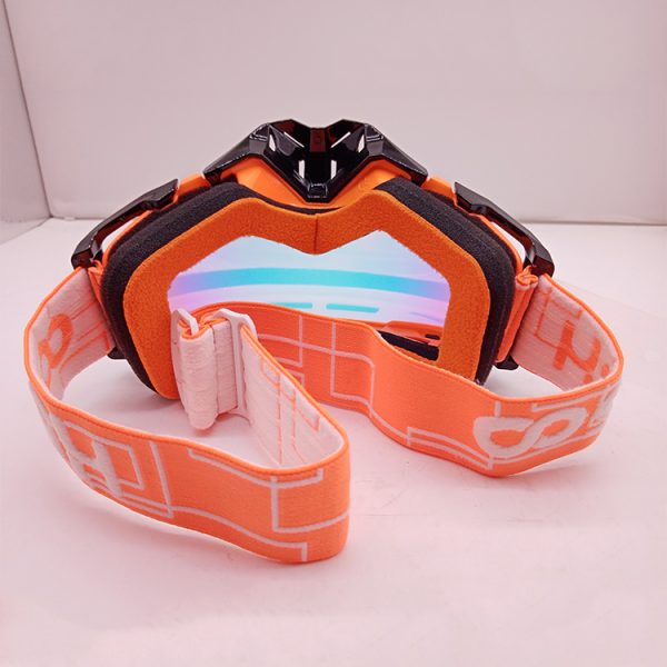 Custom tear off dirt bike goggles with nose guard