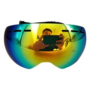Custom spherical UV 400 anti-fog junior ski goggles