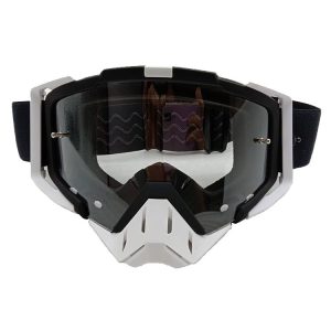 Custom nose guard motocross mx goggles with tear offs