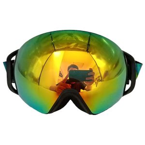Custom anti fog removable lens otg ski goggles