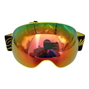 OTG anti fog snowboard goggles with colorful Lenses