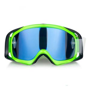 Motocross tear off goggles green frame polarized lens