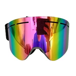 Custom anti fog colorful gradient cylindrical ski goggles