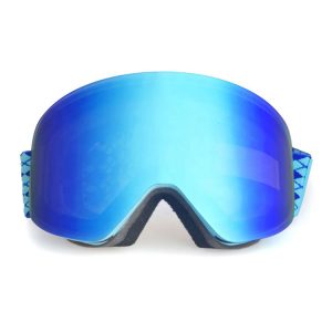 Frameless ski goggles antifog double lens magnet custom