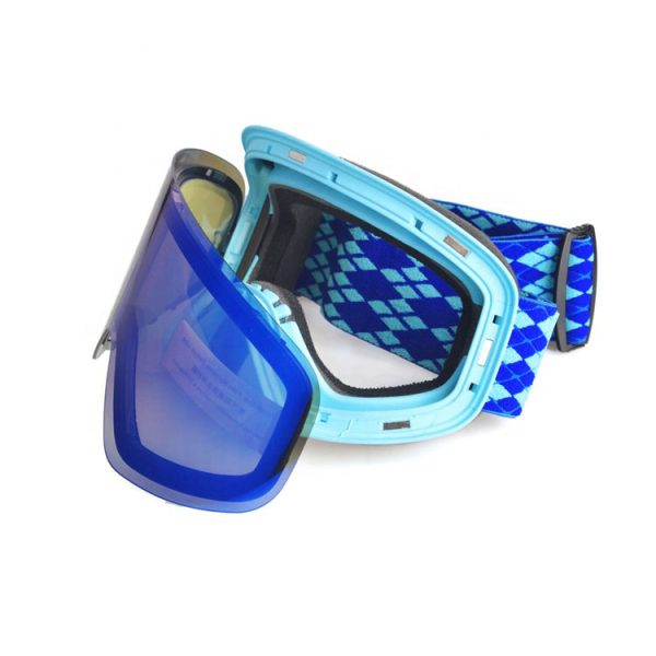 Frameless ski goggles antifog double lens magnet custom - Image 4