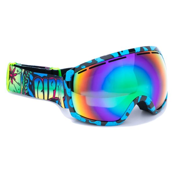 Psychedelic ski goggles water transfer frame strap custom - Image 2