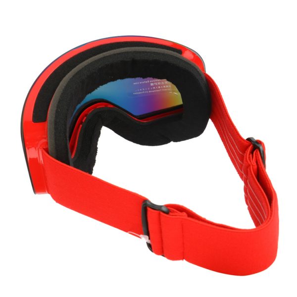 Anti fog snow goggles magnetic lens custon strap logo