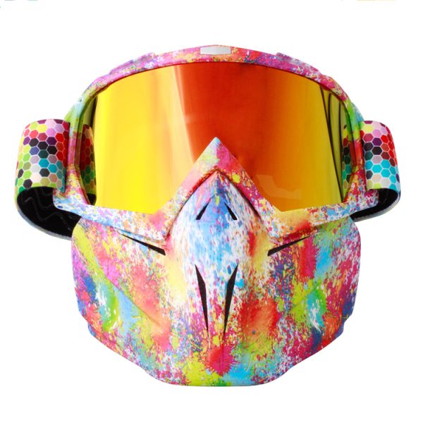 Dirt bike goggles with mask - Image 3