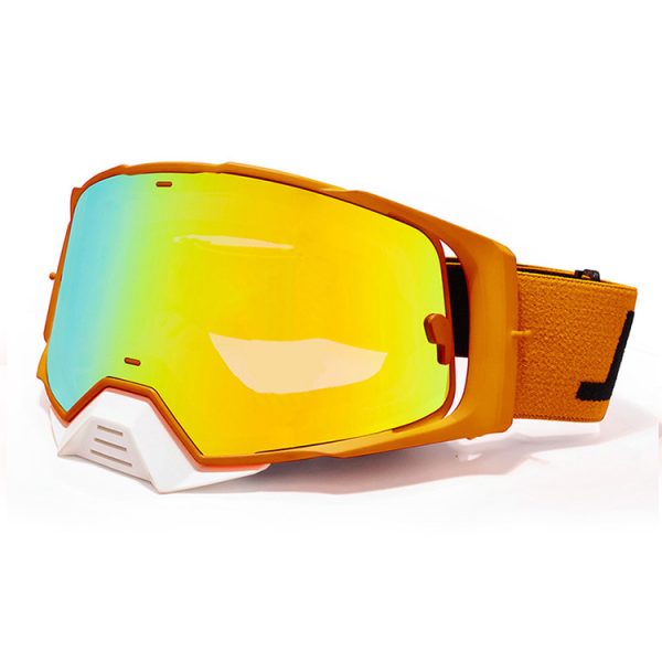 Orange mx goggles dirt bike goggles with nose guard - Image 2