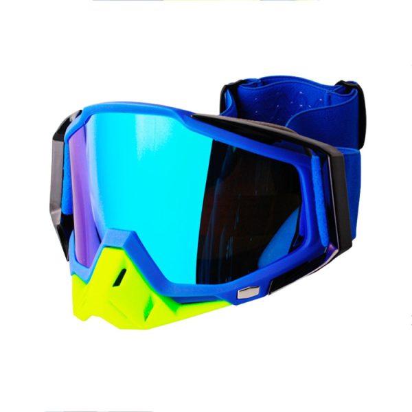Blue mx goggles with nose guard anti-fog dust-proof