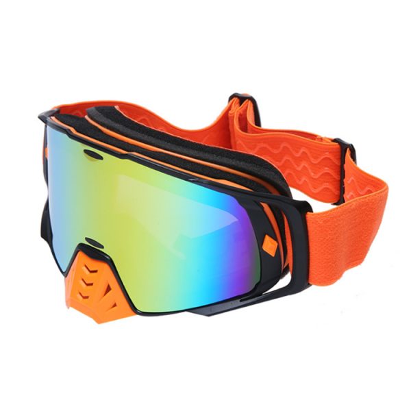 Anti fog dirt bike goggles with nose guard impact resistance