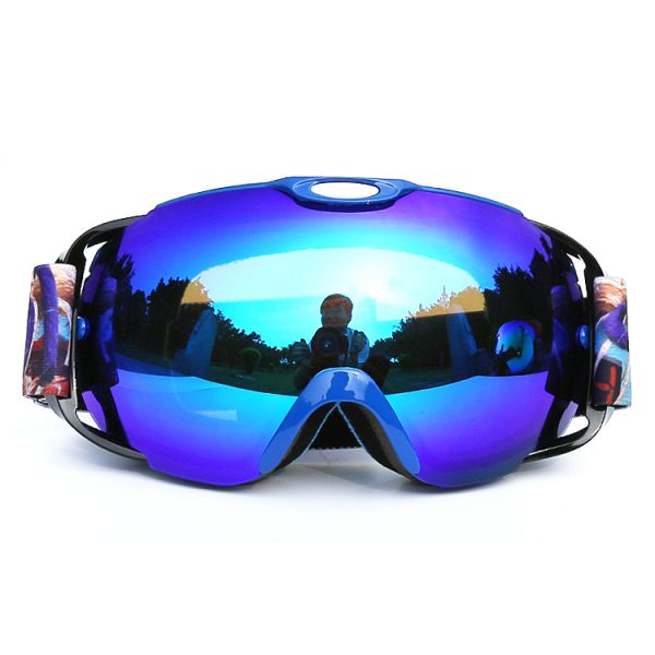 Pink mirrored ski goggles double anti-fog spherical snowboard goggles - Image 2