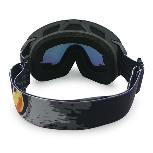 Gold ski goggles spherical magnetic anti-fog 100% UV protection - Image 3