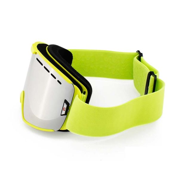 Silver lens ski goggles Anti-fog coating snow glasses - Image 3