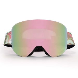 Customize snow goggles magnetic double lens anti fog