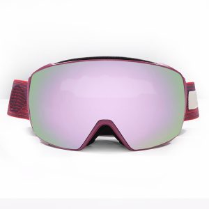 Custom logo ski goggles anti fog lens magnetic design