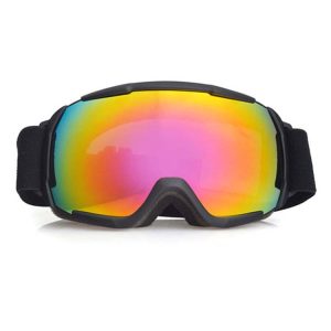 Youth ski goggles over glasses spherical anti fog lens