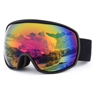 Snowboard ski goggles spherical dual lenses anti fog