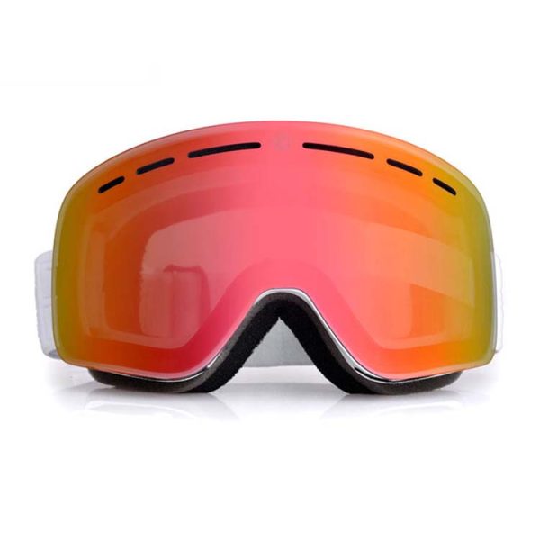 Child snow goggles dual anti-fog lens custom strap logo