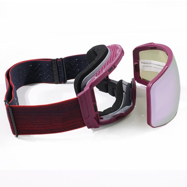 Custom logo ski goggles anti fog lens magnetic design - Image 3