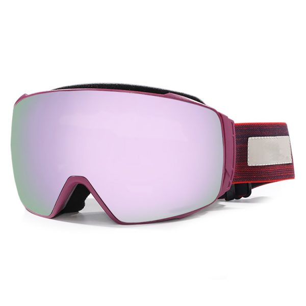 Custom logo ski goggles anti fog lens magnetic design - Image 4