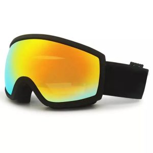 Outdoor anti-fog spherical UV400 ski goggles with double layers