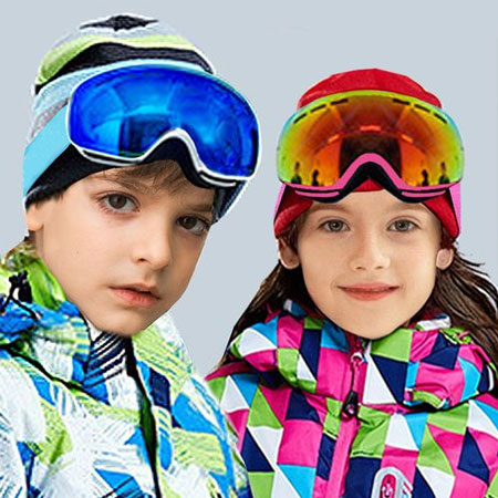 Kids Ski Snow Goggles Anti-Fog Snowboarding Kids Junior Professional Ski  Goggles