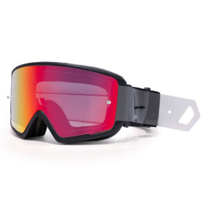Magnetic motocross goggles with tear off
