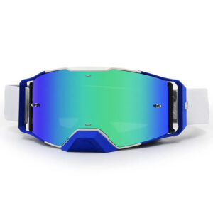 Dirtbike helmet goggles with removable nose guard