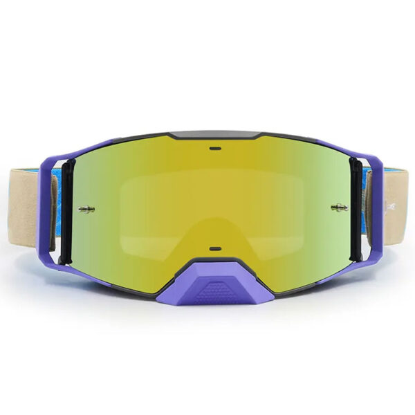 Dirtbike helmet goggles with removable nose guard - Image 4