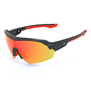 Mountain bike glasses adult half frame interchangeable lens polarized