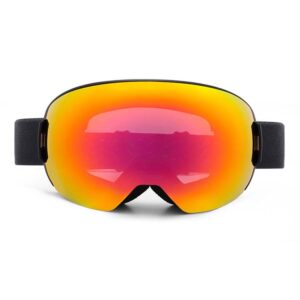 Reflective ski goggles magnetic double layer anti-fog