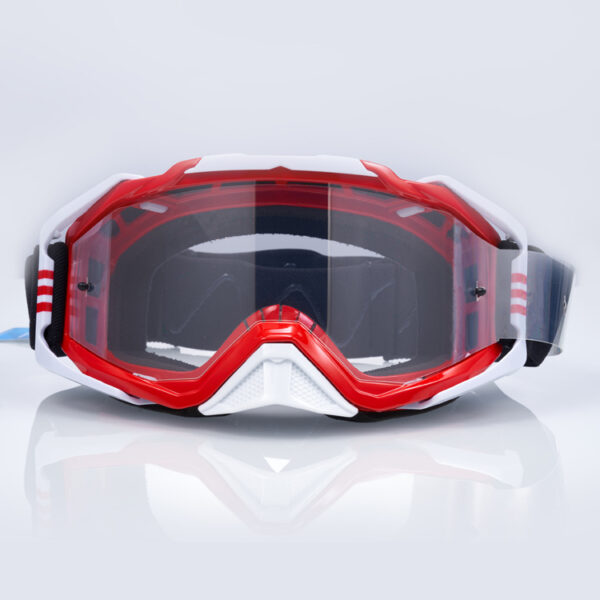 MX polarized goggles with laminated tear off