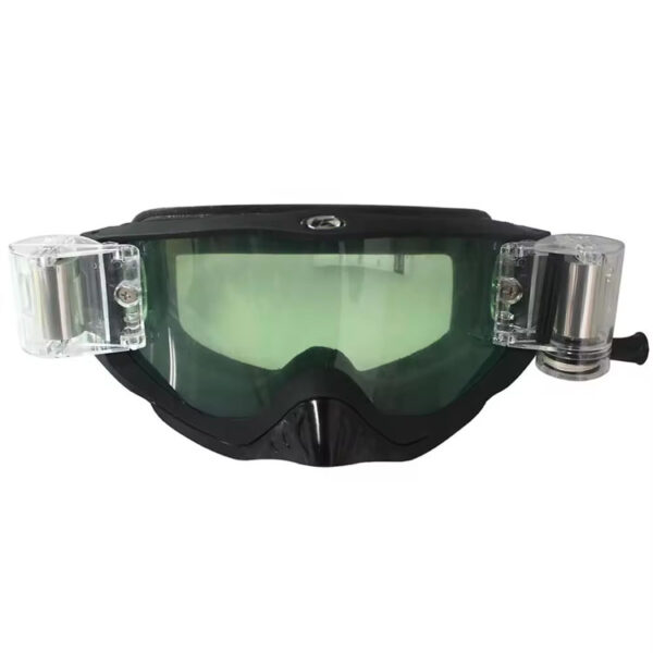 Prescription motorcycle goggles off road ATV goggles with roll off system