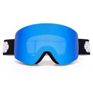 Interchangeable anti-fog OTG ski goggles for outdoor sports Plastic ski goggles with clear vision